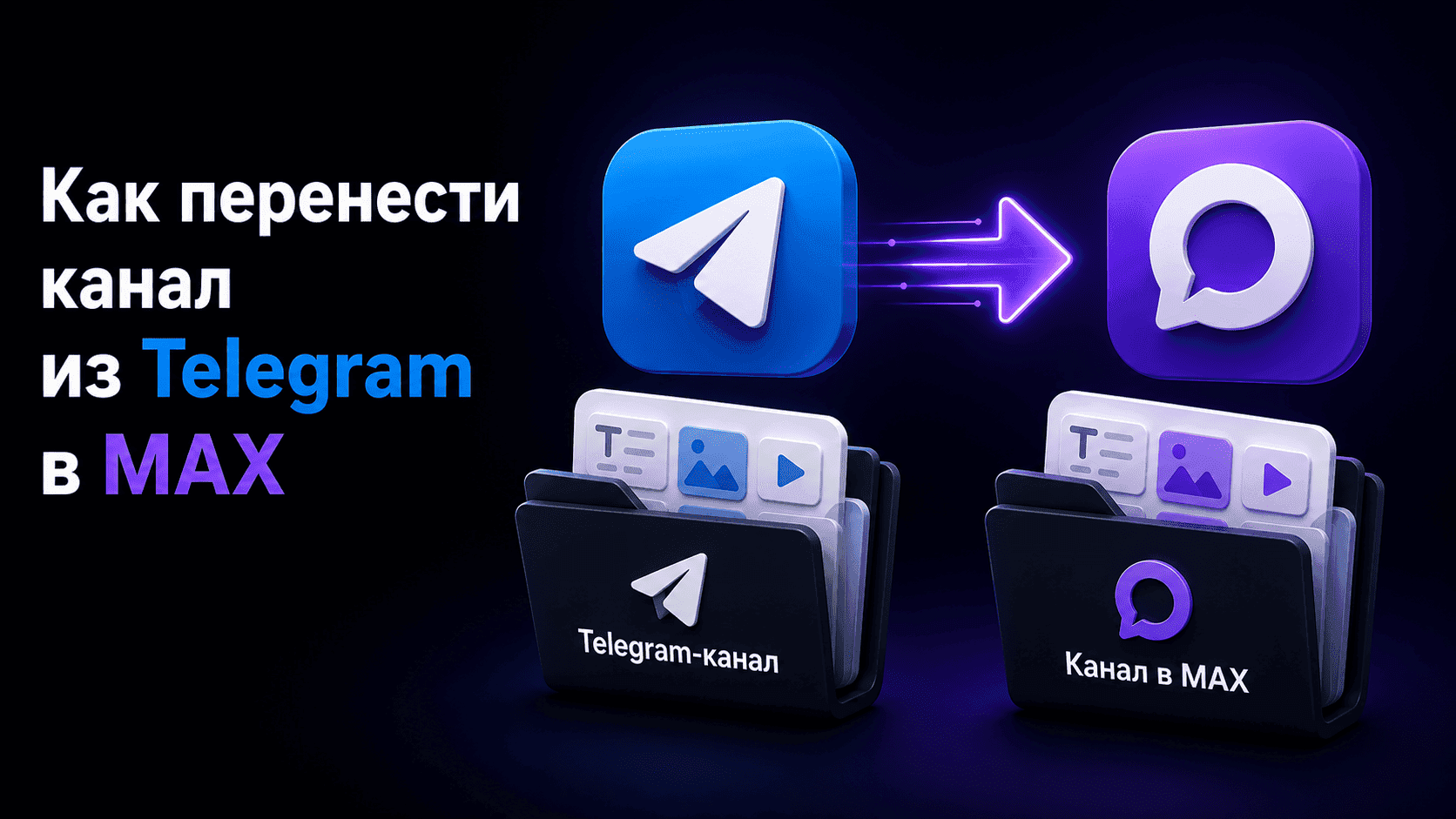 Перенос истории и новых постов из Telegram-канала в MAX