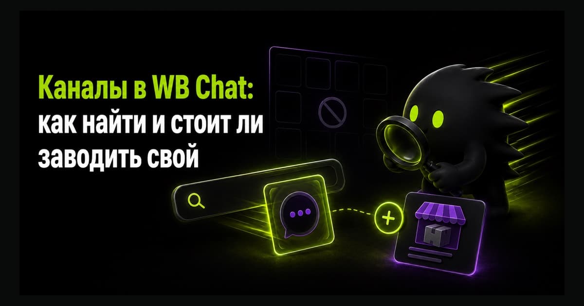 Поиск канала в WB Chat и создание собственного канала для продавца